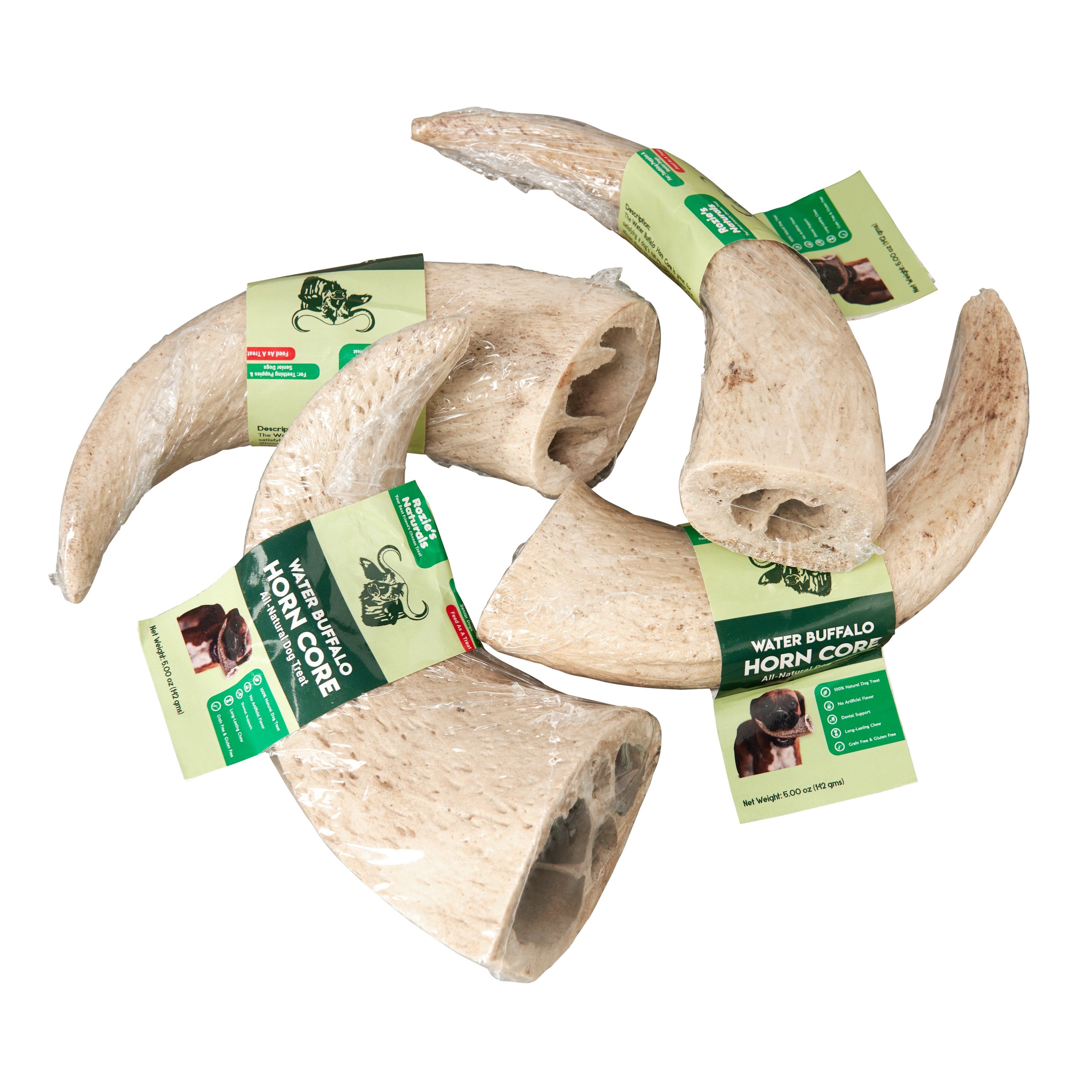 Water Buffalo Horn Core Dog Chews-2 Count-10 oz (WSP)