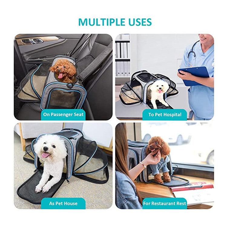 Pet Travel Haven: Expandable And Reflective Cat Carrier For Safe And Comfortable Journeys-2