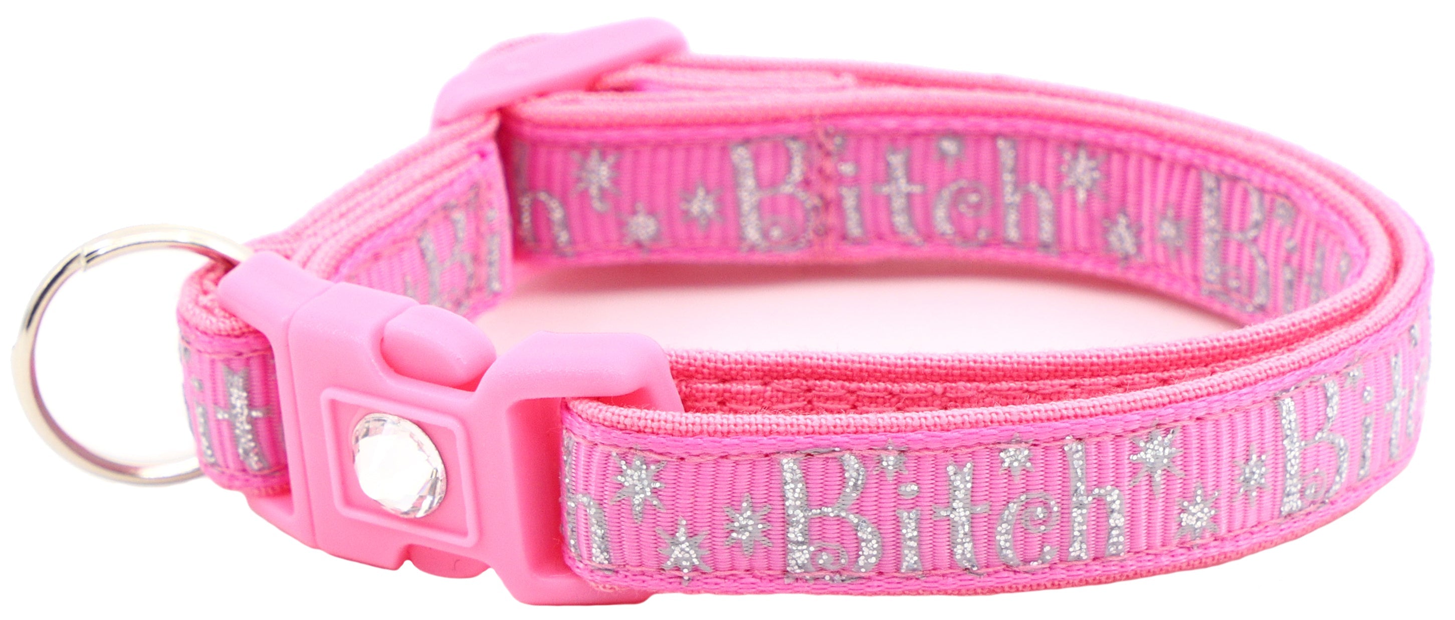 Silver Bitch Breakaway Cat Collar