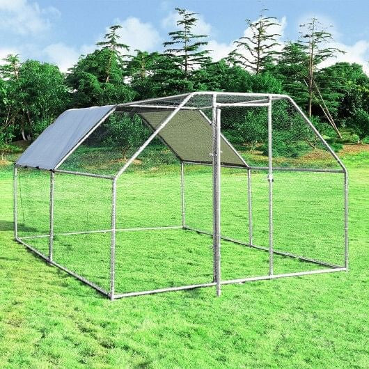 9.5 x 12.5 Feet Large Walk In Chicken Coop Run House-2