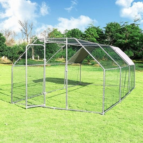 9.5 x 12.5 Feet Large Walk In Chicken Coop Run House-0