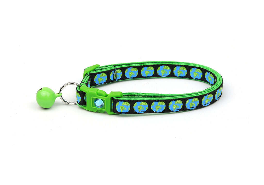 Earth on Black Cat Collar-3