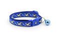 Gold Moons and Stars on Royal Blue Cat Collar